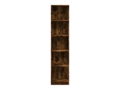 Estantería madera de ingeniería roble ahumado 40x24x176 cm