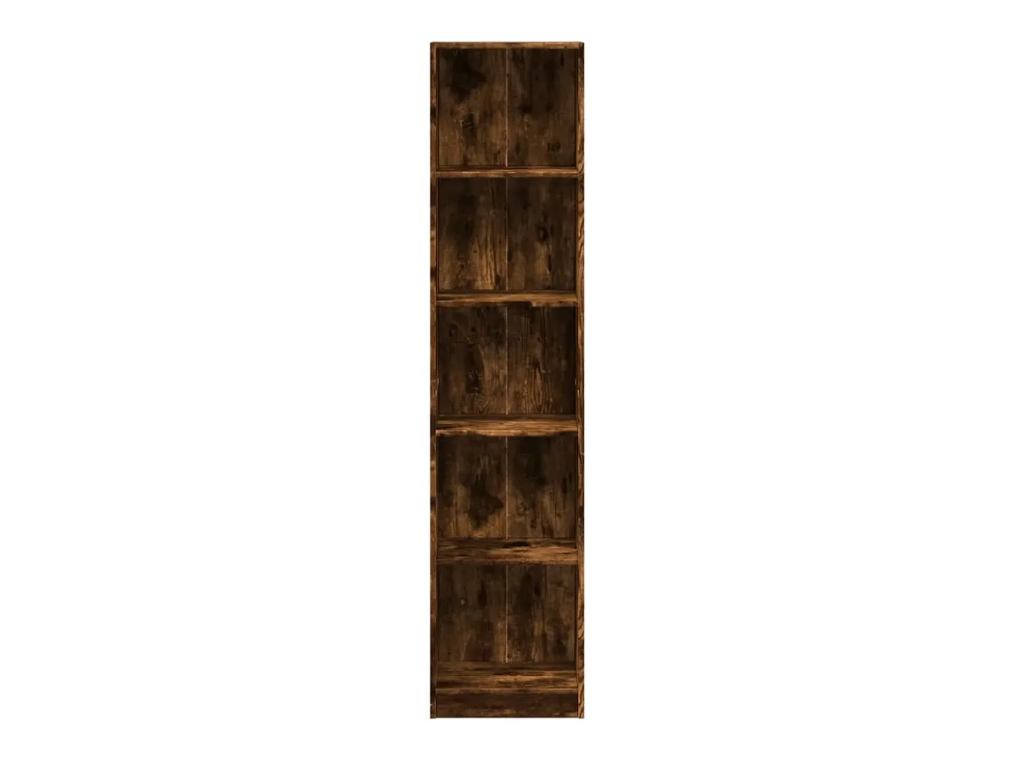 Estantería madera de ingeniería roble ahumado 40x24x176 cm