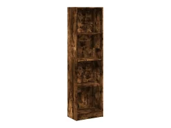 Estantería madera de ingeniería roble ahumado 40x24x176 cm
