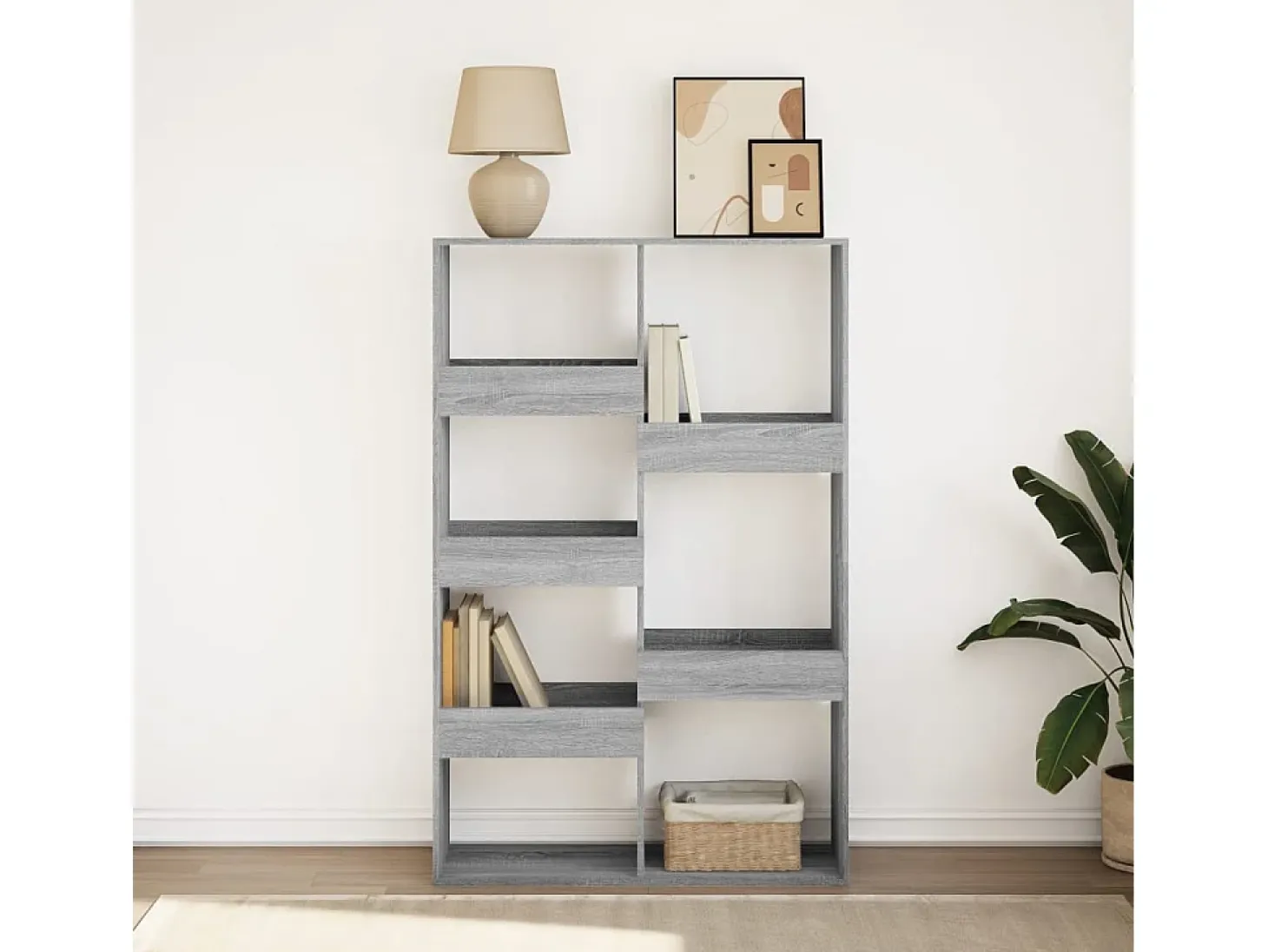 Estantería madera de ingeniería gris Sonoma 100x33x155,5 cm