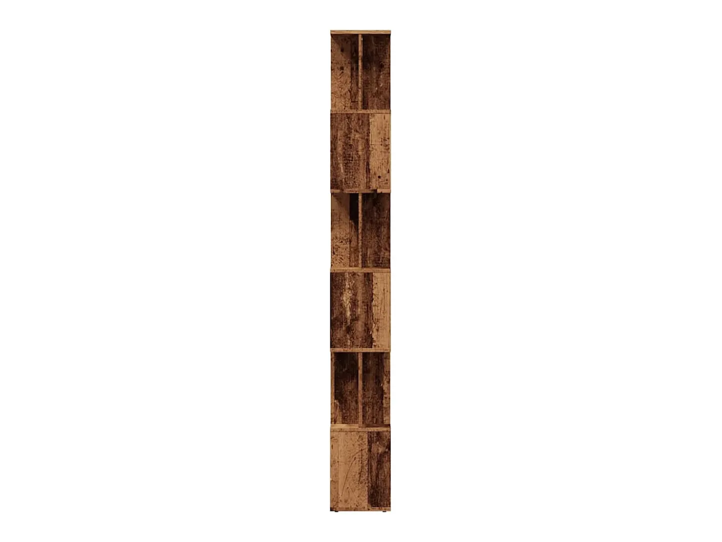 Estantería madera de ingeniería madera envejecida 80x24x192 cm