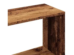 Estantería madera de ingeniería madera envejecida 80x24x192 cm