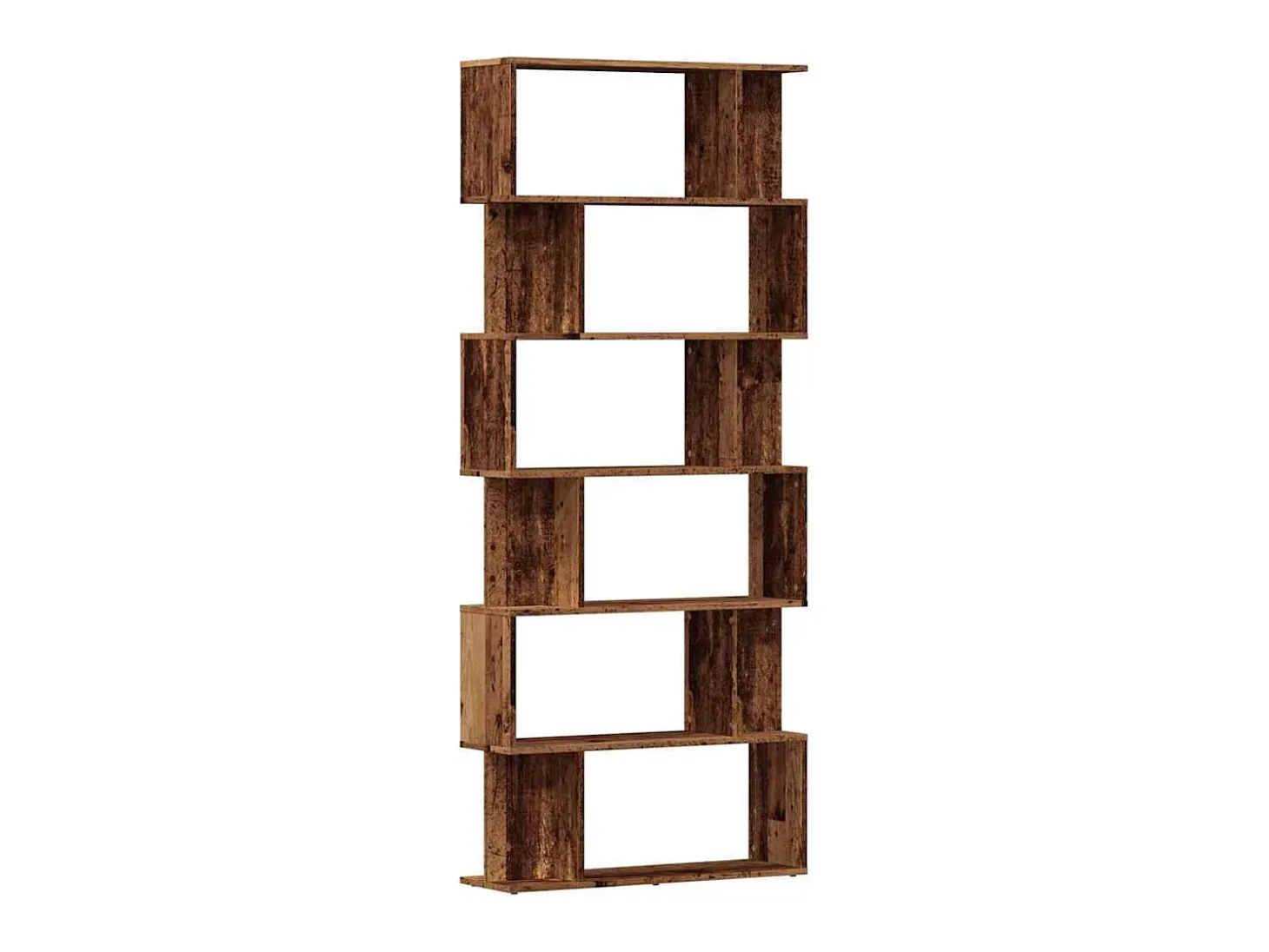 Estantería madera de ingeniería madera envejecida 80x24x192 cm