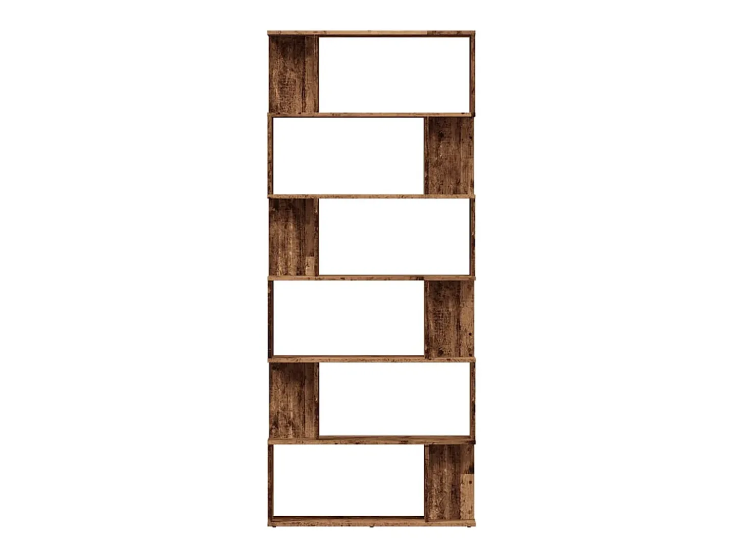 Estantería madera de ingeniería madera envejecida 80x24x192 cm