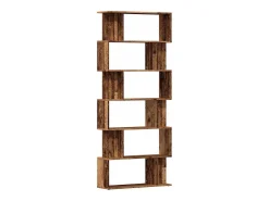 Estantería madera de ingeniería madera envejecida 80x24x192 cm