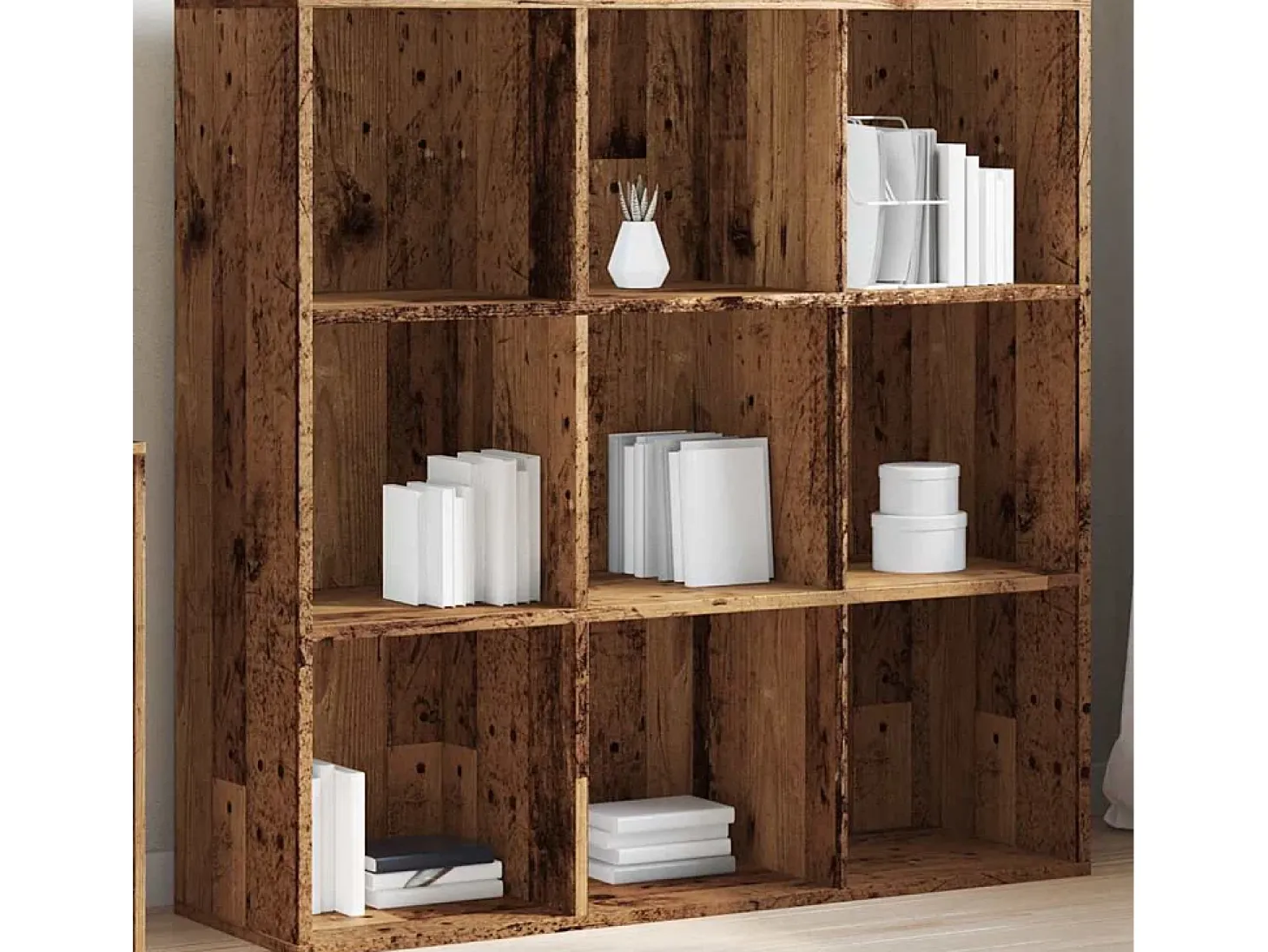 Estantería madera envejecida 98x29x97,5 cm