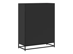 Estantería madera ingeniería negra 80,5x35x107,5 cm