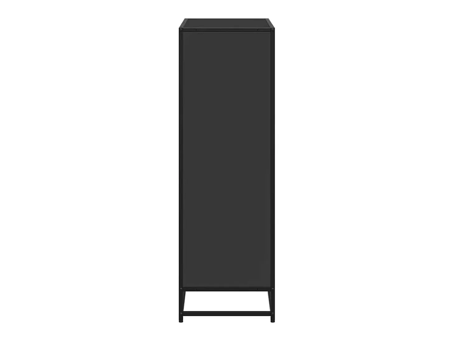 Estantería madera ingeniería negra 80,5x35x107,5 cm