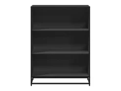 Estantería madera ingeniería negra 80,5x35x107,5 cm