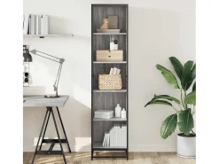 Estantería madera ingeniería gris sonoma 40x35x170,5 cm