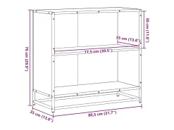 Estantería madera ingeniería color roble 80,5x35x76 cm