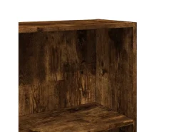 Estantería madera ingeniería color roble ahumado 80x30x189 cm