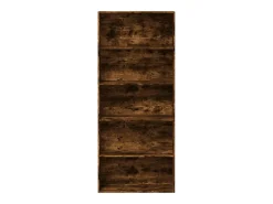 Estantería madera ingeniería color roble ahumado 80x30x189 cm