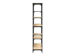 Estantería madera ingeniería acero roble Sonoma 99x35,5x176 cm