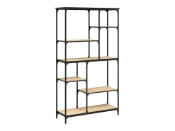 Estantería madera ingeniería acero roble Sonoma 99x35,5x176 cm