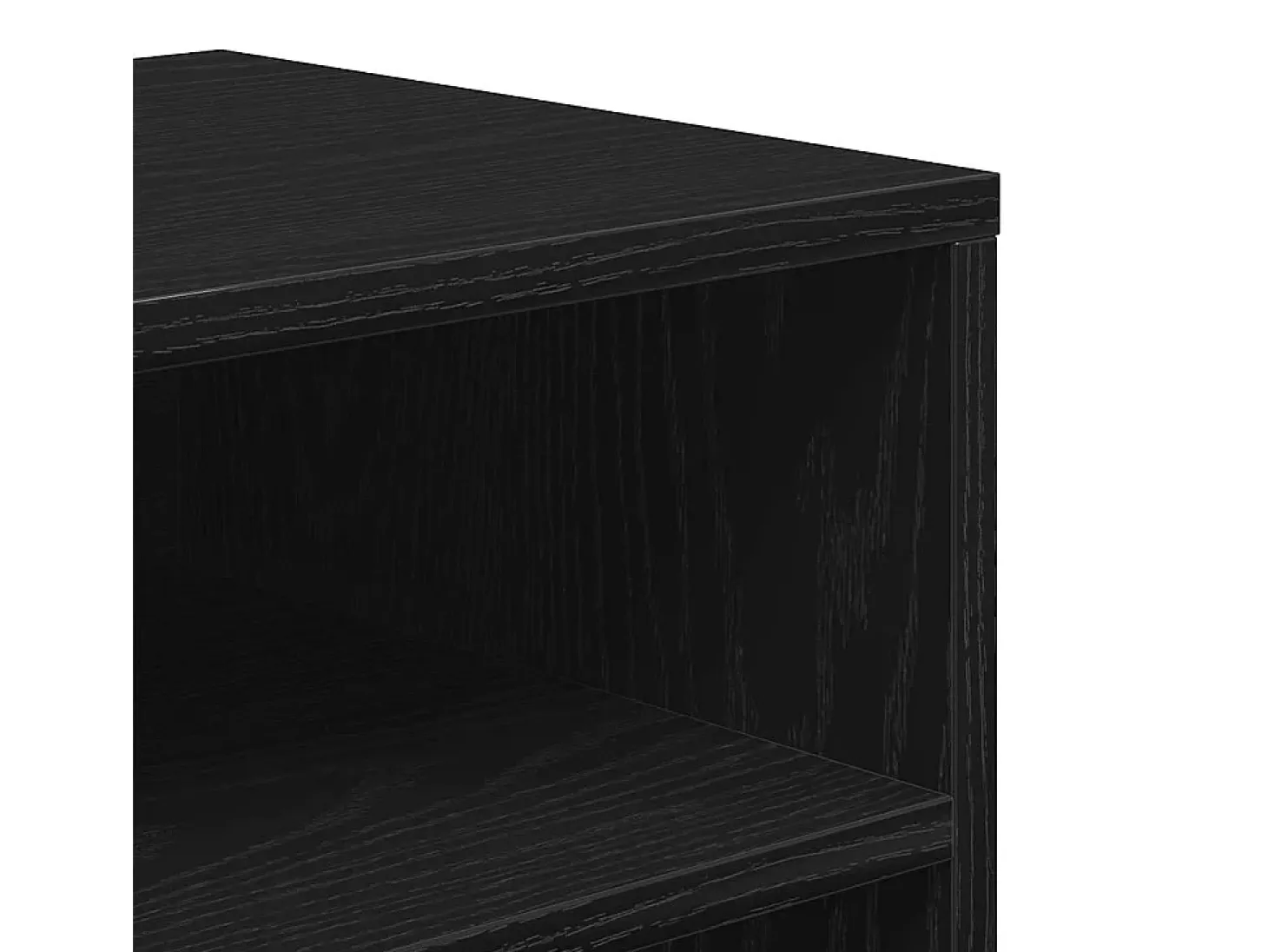 Estantería madera ingeniería negra 66x31x80 cm