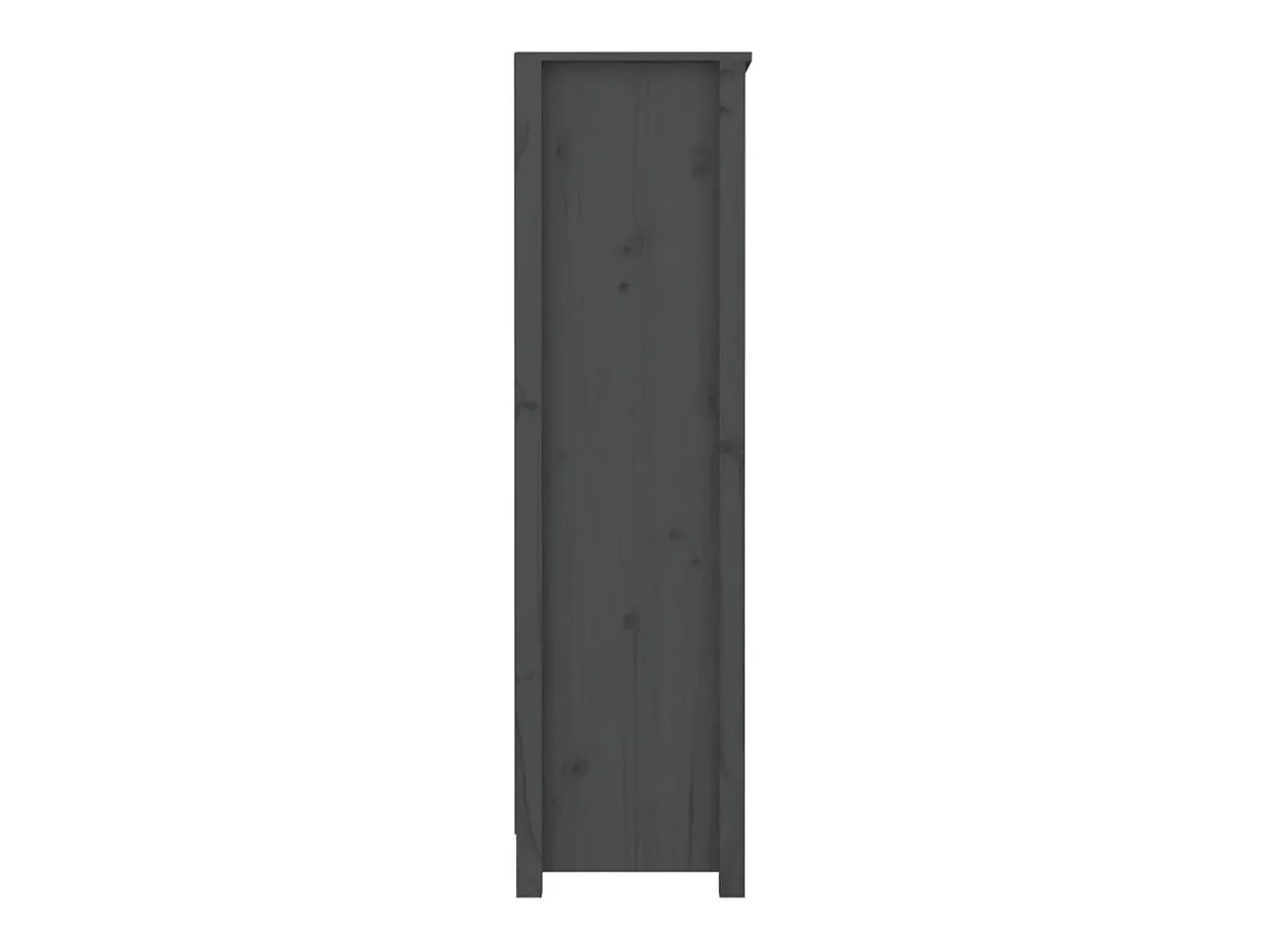 Estantería madera maciza de pino gris 80x35x126 cm