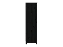 Estantería madera maciza de pino negra 80x35x126 cm