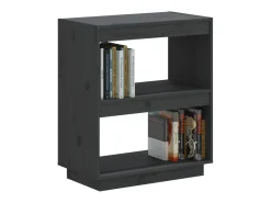 Estantería madera maciza de pino gris 60x35x71 cm