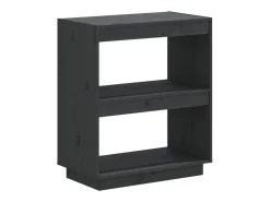 Estantería madera maciza de pino gris 60x35x71 cm