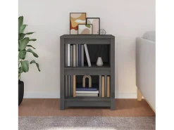 Estantería madera maciza de pino gris 50x35x68 cm