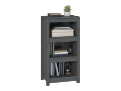Estantería madera maciza de pino gris 50x35x97 cm
