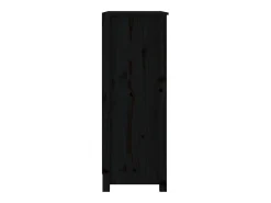Estantería madera maciza de pino negra 80x35x97 cm