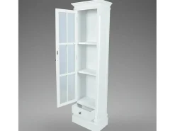 Estantería moderna con 3 estantes de madera blanca