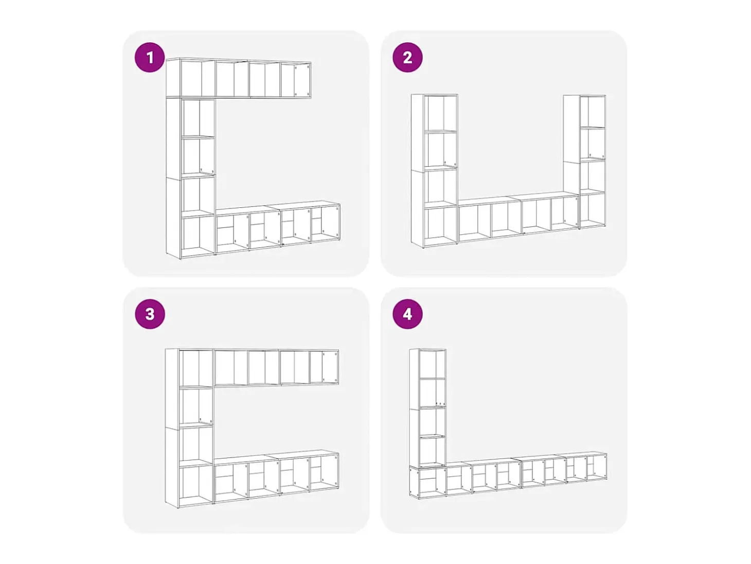 Estantería para libros 3 unidades madera vieja madera de ingeniería