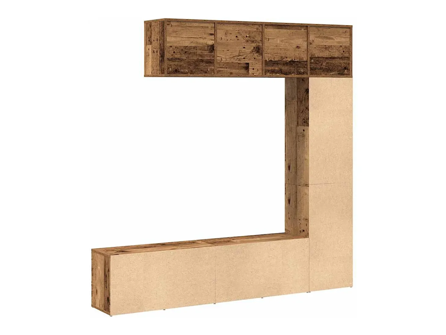 Estantería para libros 3 unidades madera vieja madera de ingeniería