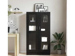 Estantería para libros Roble negro 82.5 x 30.5 x 150 cm