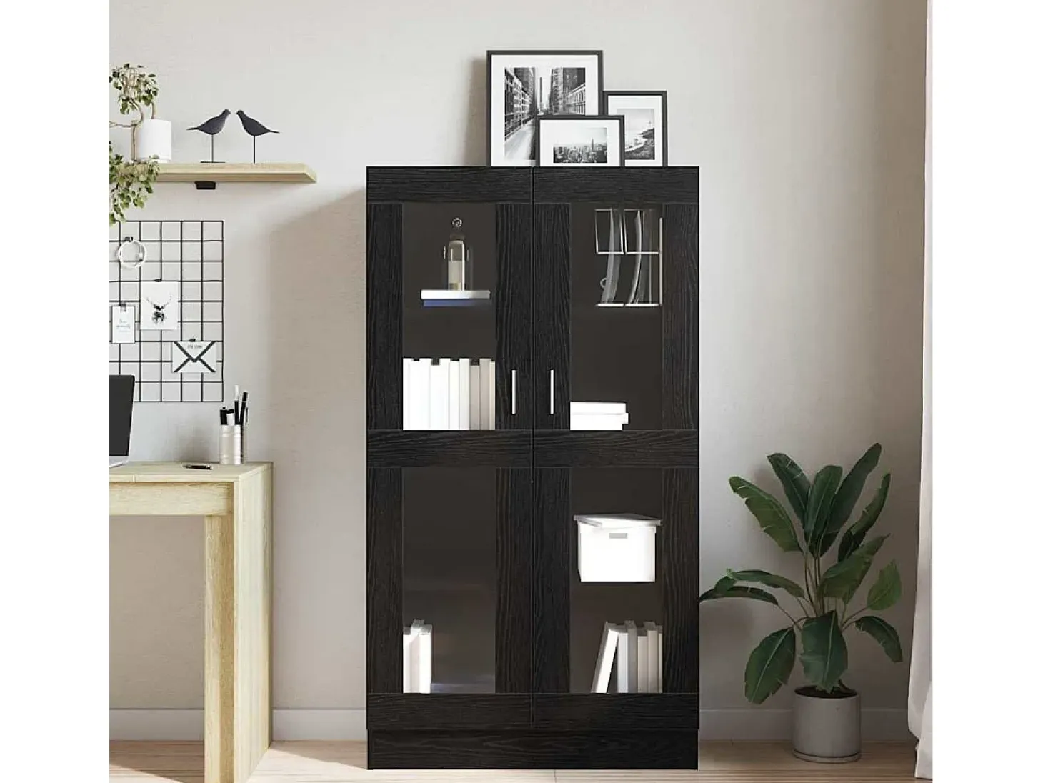 Estantería para libros Roble negro 82.5 x 30.5 x 150 cm