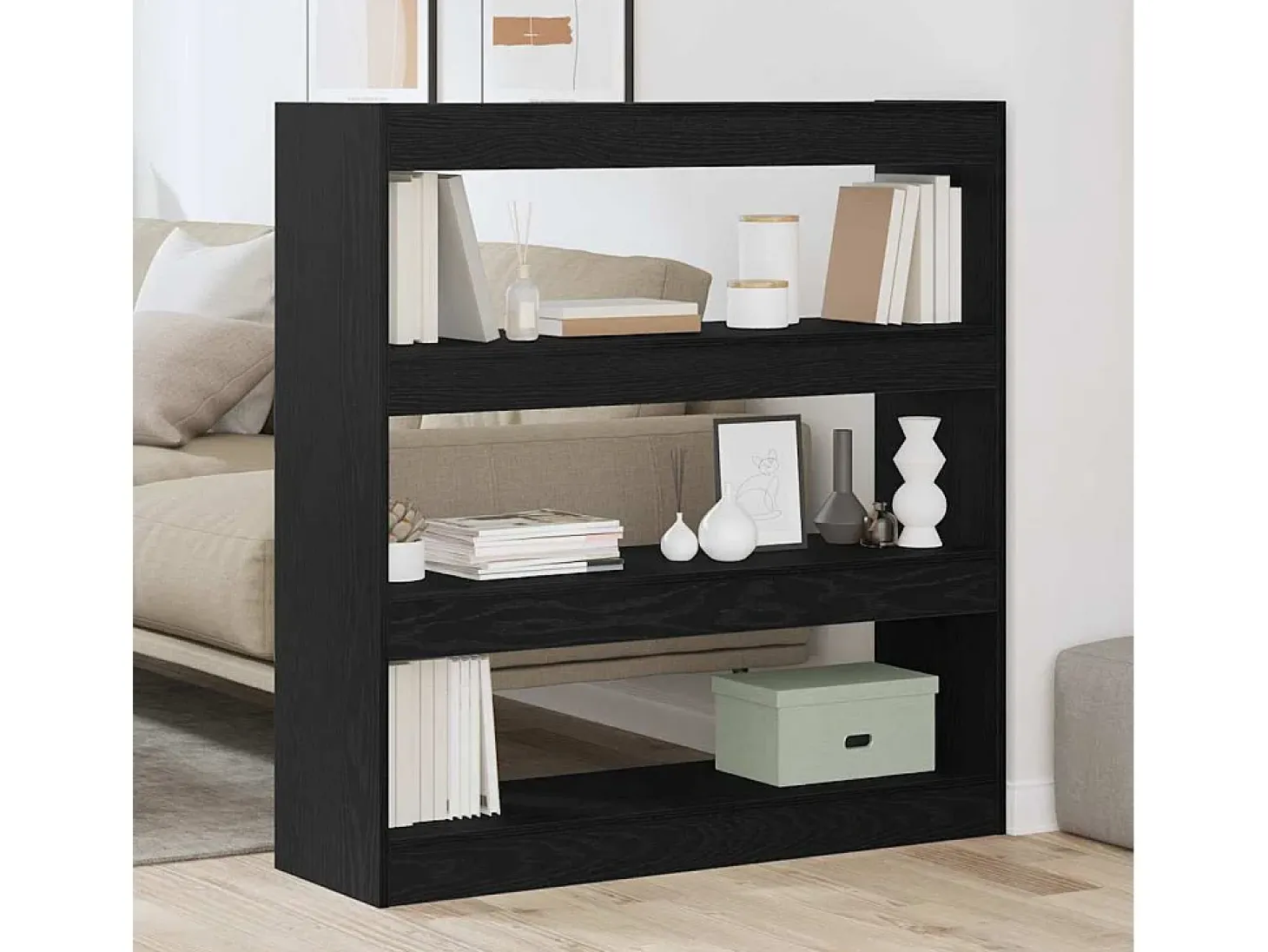 Estantería para libros Roble negro 100 x 30 x 103 cm