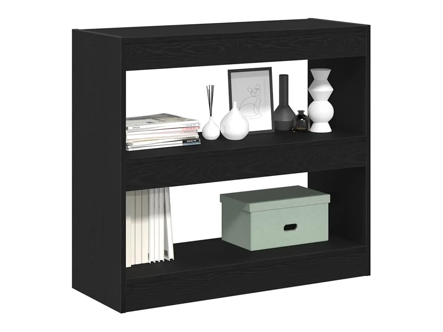 Estantería para libros Roble negro 80 x 30 x 72 cm