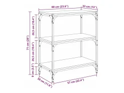 Estantería para libros Roble artisan 60 x 33 x 71 cm