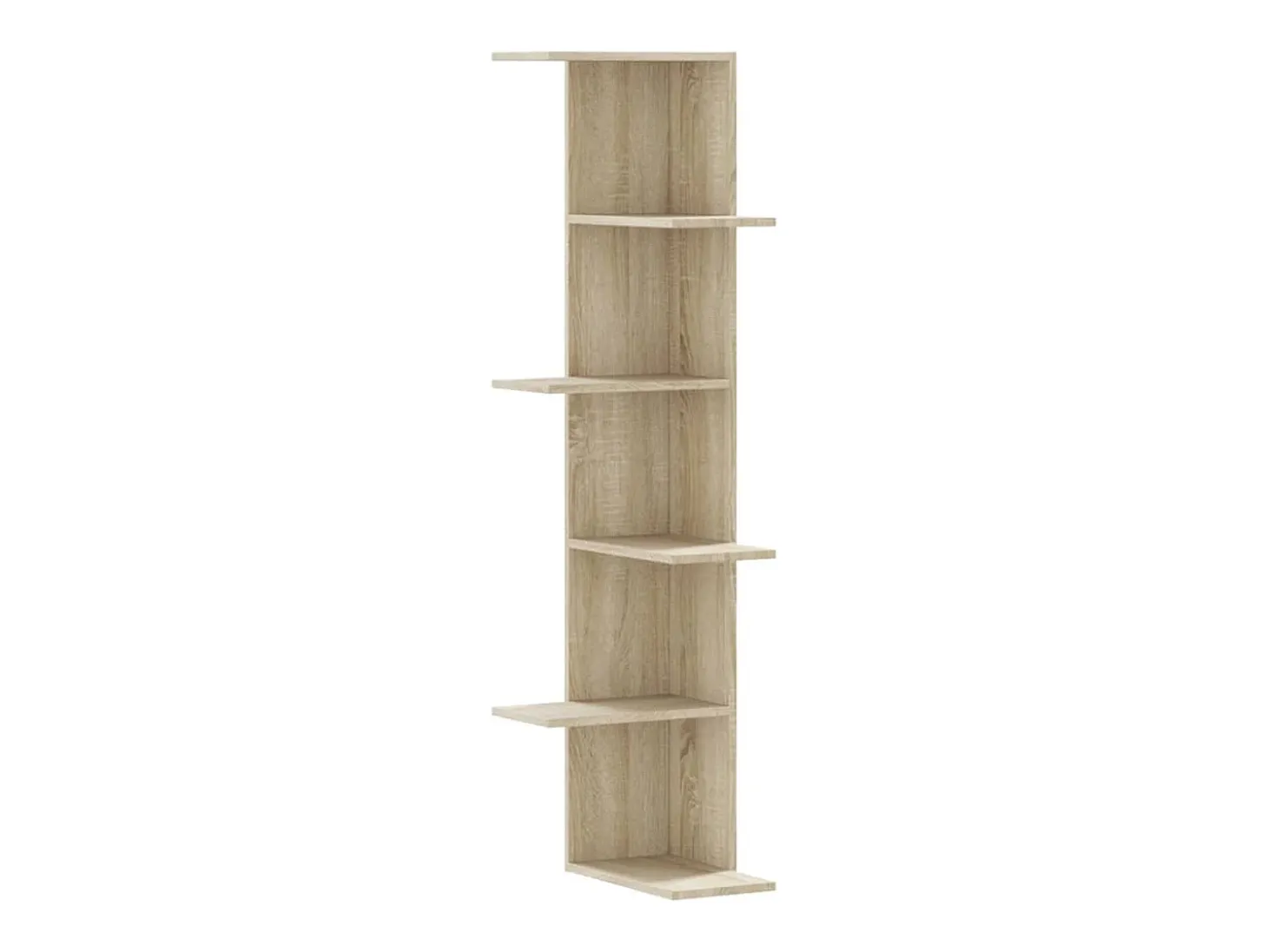 Estantería pared de esquina madera roble Sonoma 36,5x36,5x140cm ES964439