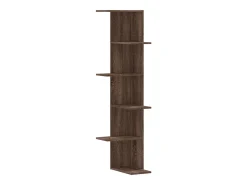 Estantería pared de esquina madera marrón roble 36,5x36,5x140cm ES321816