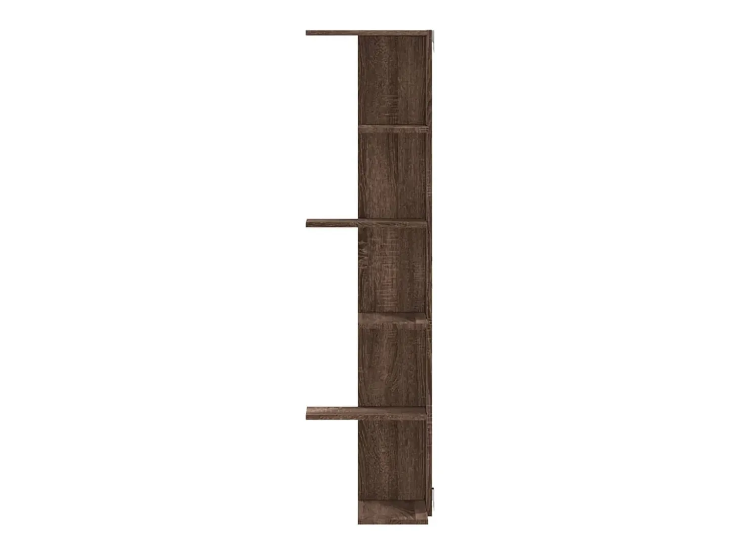 Estantería pared de esquina madera marrón roble 36,5x36,5x140cm ES321816