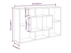 Estantería pared madera ingeniería roble Sonoma 85x16x52,5 cm