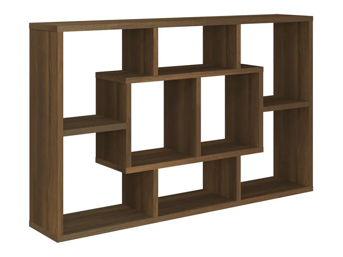 Estantería pared madera ingeniería roble marrón 85x16x52,5 cm