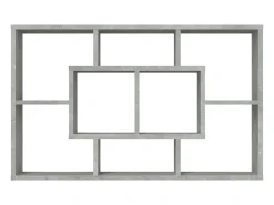Estantería pared madera ingeniería gris hormigón 85x16x52,5 cm