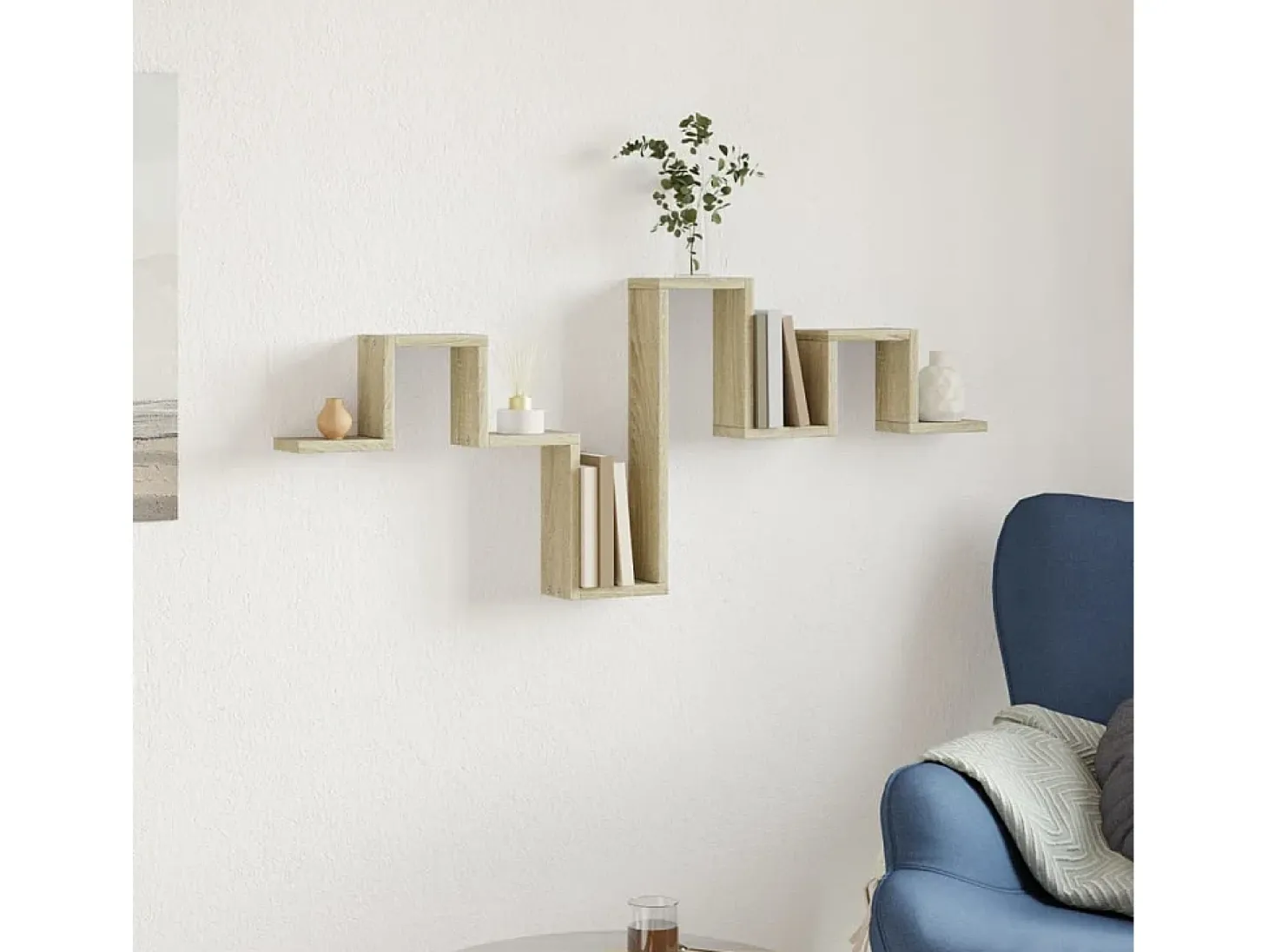 Estantería pared madera ingeniería roble Sonoma 104,5x10x43 cm ES635592