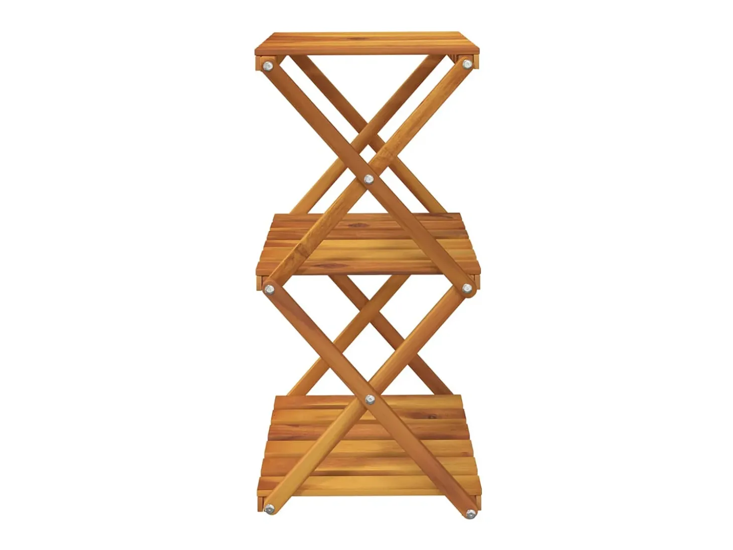 Estantería plegable 3 alturas madera acacia marrón 43x31x63 cm ES906690