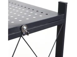 Estantería plegable MCW-J85, negro, 4 niveles
