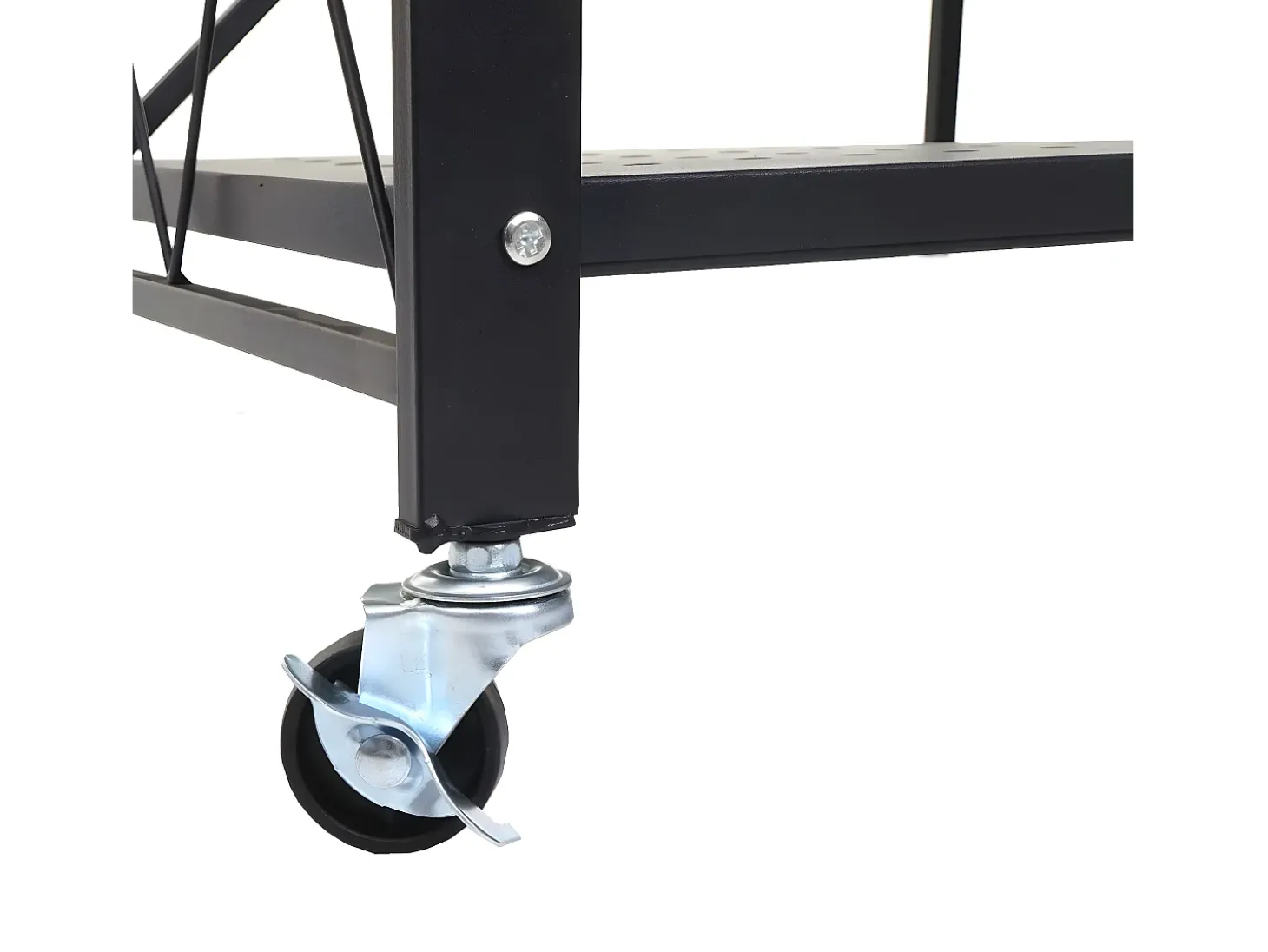 Estantería plegable MCW-J85, negro, 4 niveles
