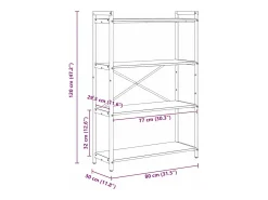 Estantería Roble artisan 80 x 30 x 118 cm Madera contrachapada