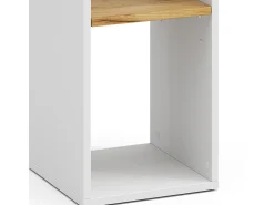 Estantería roble blanco/dorado 30x30x74 tomy