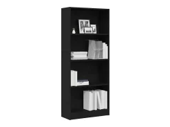 Estantería Roble negro 60 x 24 x 143 cm Madera contrachapada