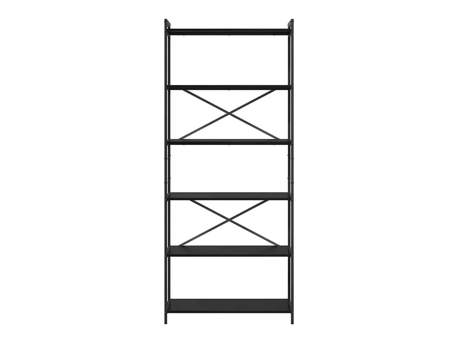 Estantería Roble negro 80 x 30 x 188 cm Madera contrachapada