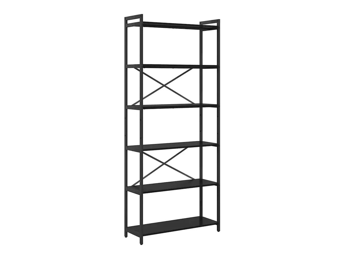Estantería Roble negro 80 x 30 x 188 cm Madera contrachapada